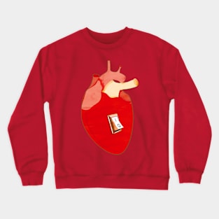 heart on Crewneck Sweatshirt